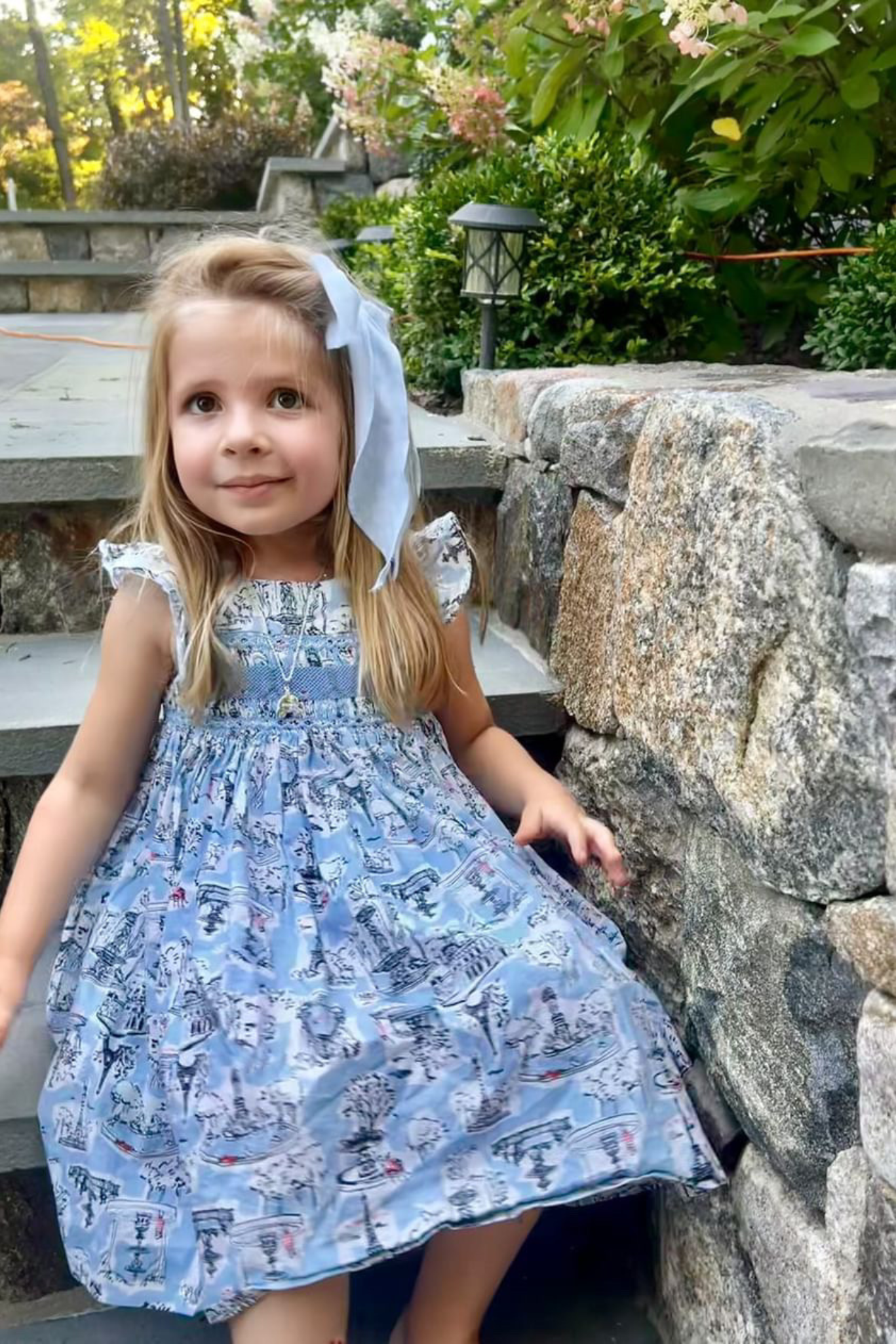 Image Title Charlotte sy Dimby classic timeless traditional smocked dresses for babies and girls handmade French style children clothing paris boutique paris themed eiffel tower dress
