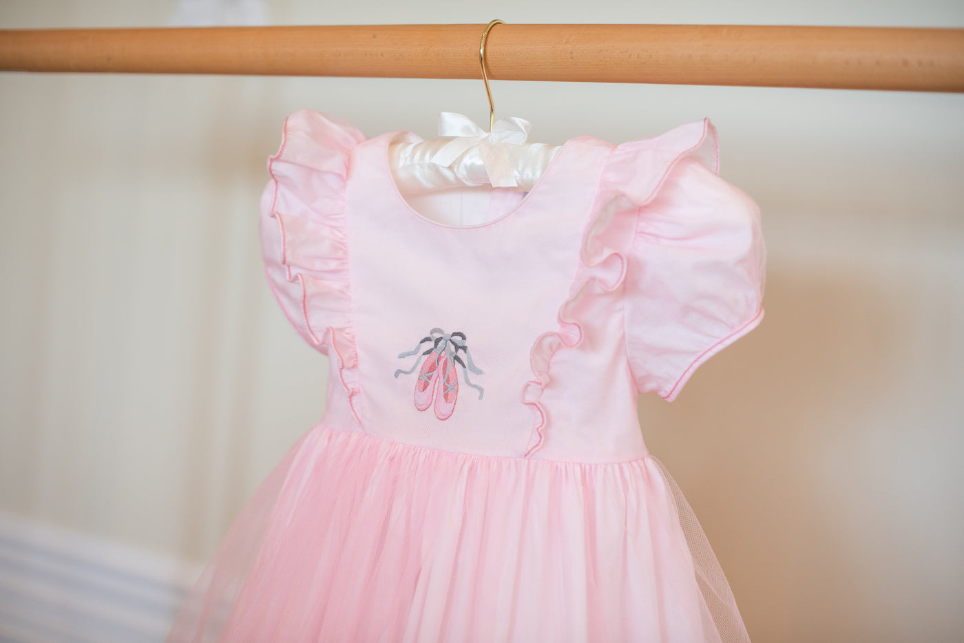 Charlotte sy Dimby pink ballet slipper party dress for babies and girls