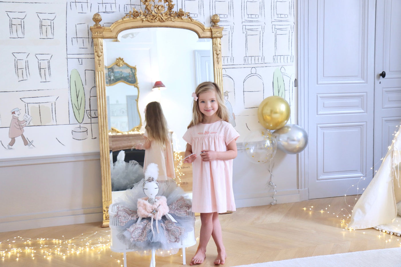 Spring summer classic chic timeless French style handmade dresses for children, babies and girls